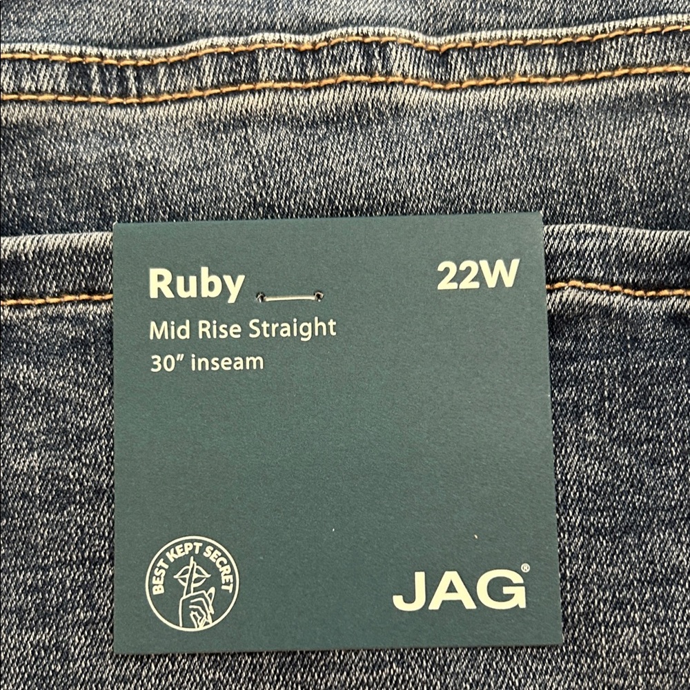Jag Jeans Ruby Mid Rise Straight in Austin Blue - Picture 2 of 3